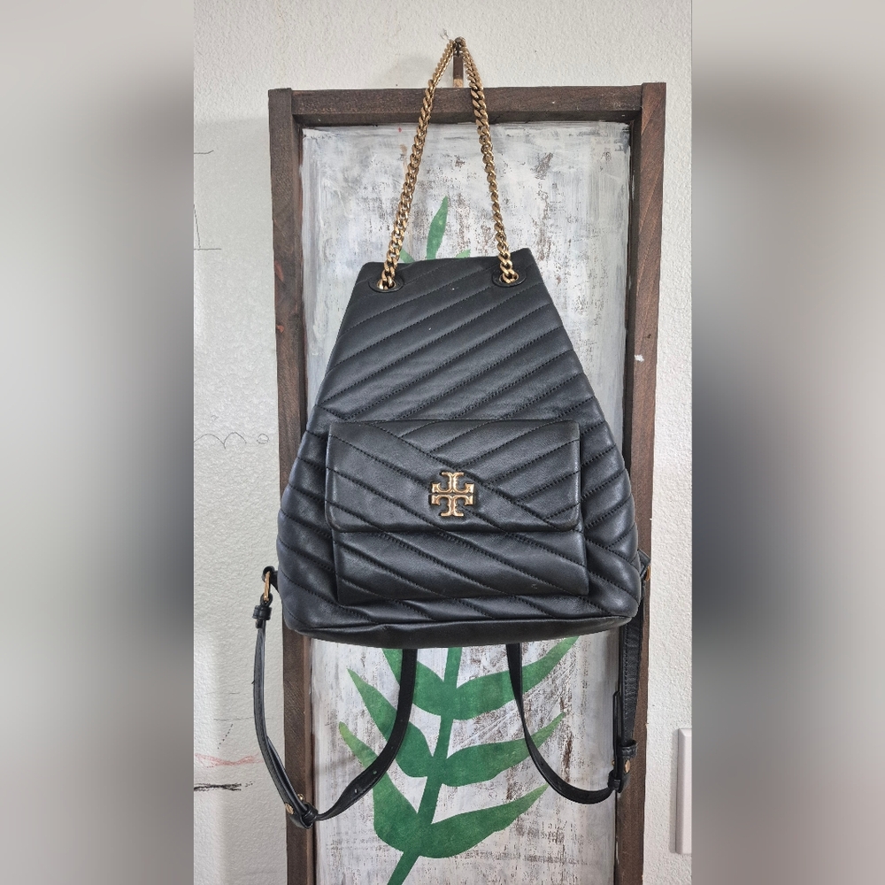 Tory Burch Black Quilted Backpack